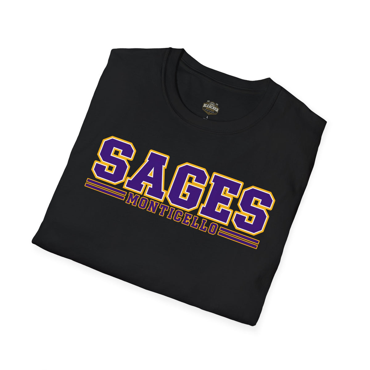 Sages Monticello Crew T‑Shirt — Classic Collegiate School Spirit Tee