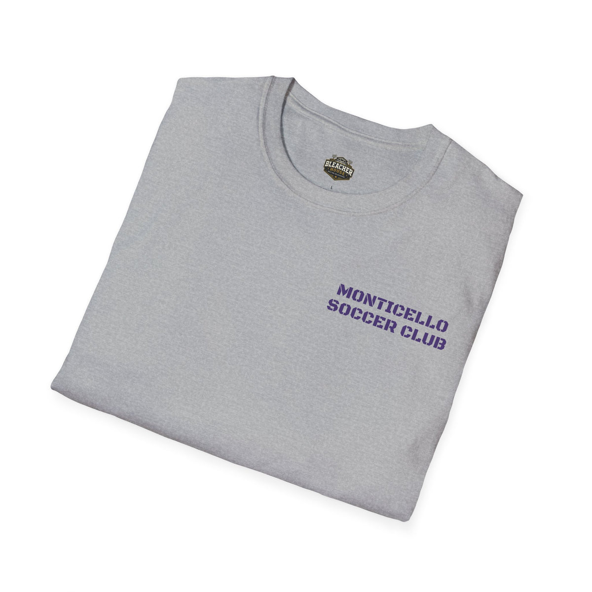 Monticello Soccer Club T-Shirt — Minimal Chest Logo With Crest On Back