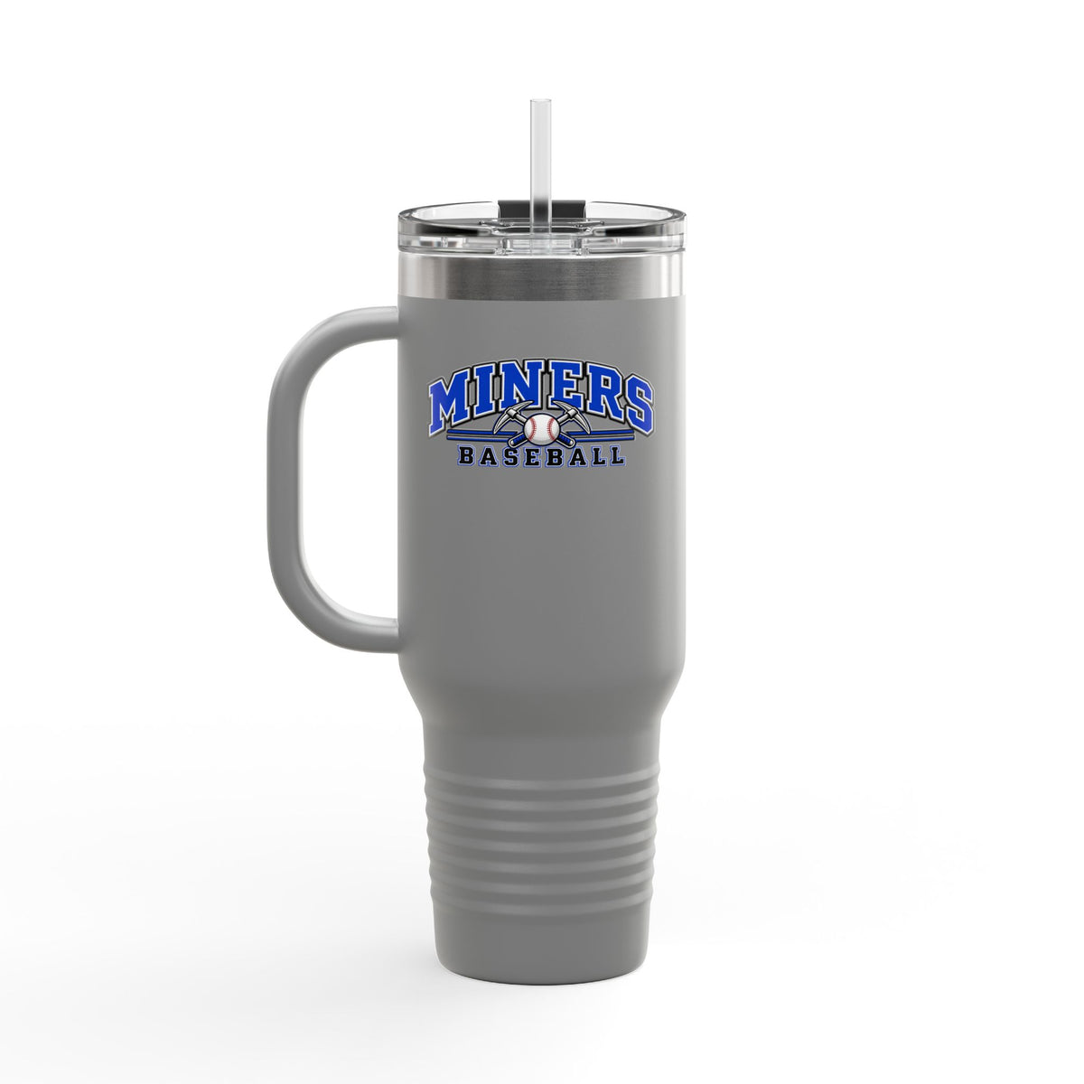 40oz Insulated Travel Mug — Block M and Miners Baseball Logos Stainless Steel Tumbler