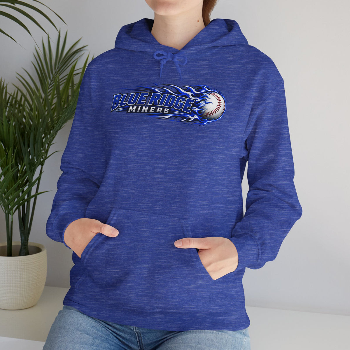 Blue Ridge Miners Flaming Baseball Hoodie – Flaming Ball Hoodie