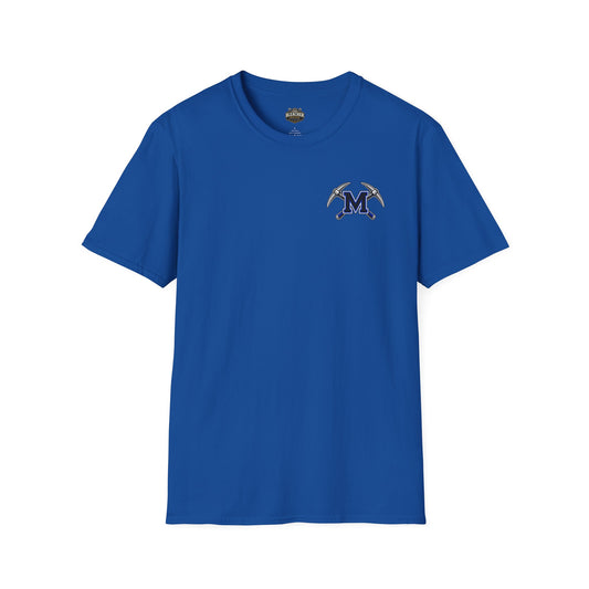 Miners Graphic T-Shirt - Miners Logo on Front, Mascot Design on Back