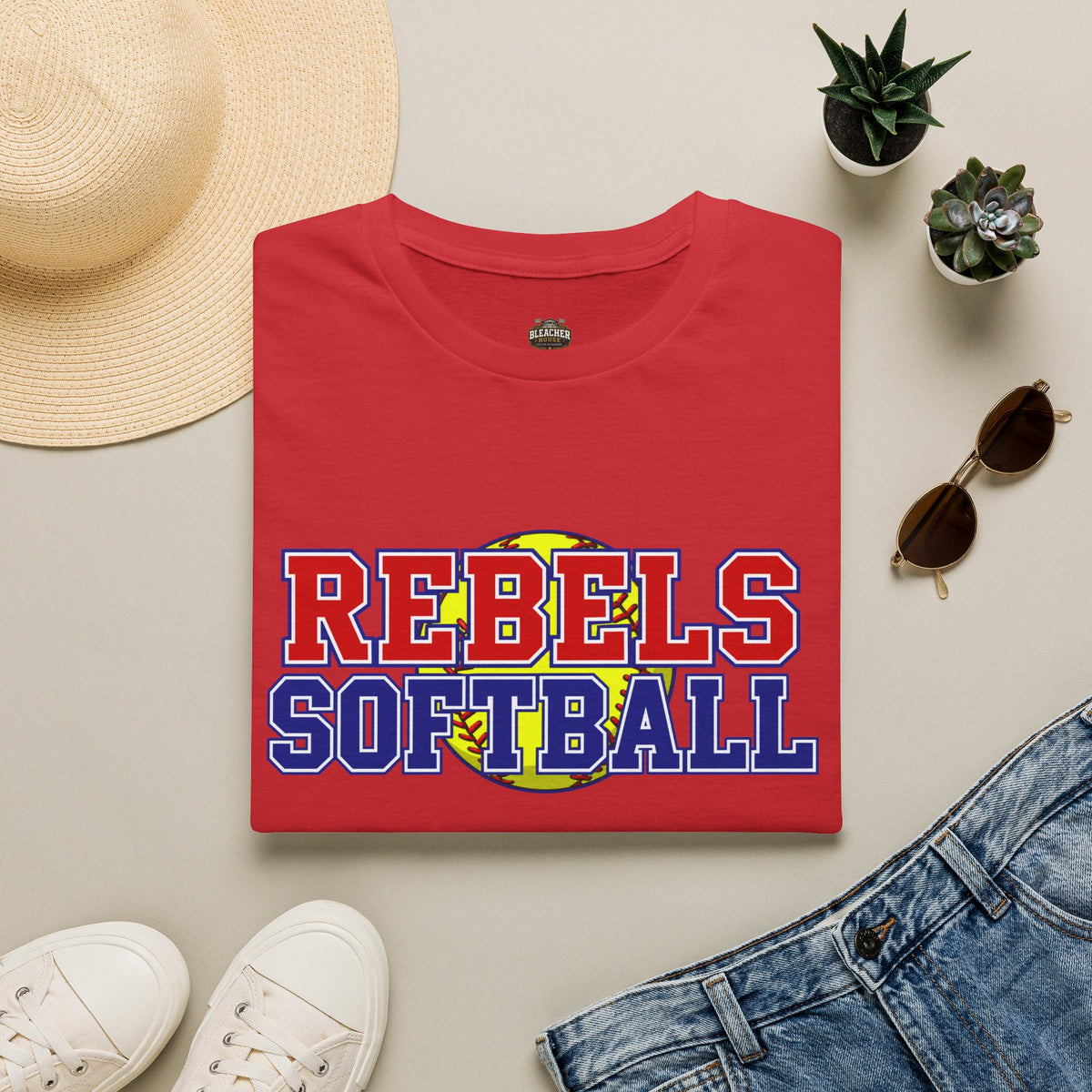 Rebels Softball T-Shirt — Retro Team Spirit Soft Tee