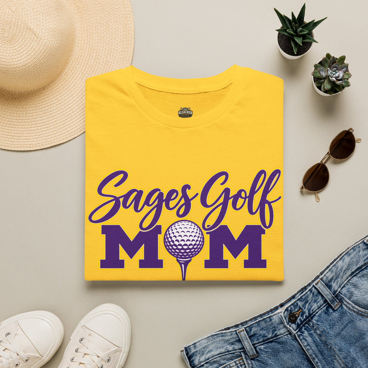 Sages Golf Mom T-Shirt — “Sages Golf MOM” Script & Tee Graphic