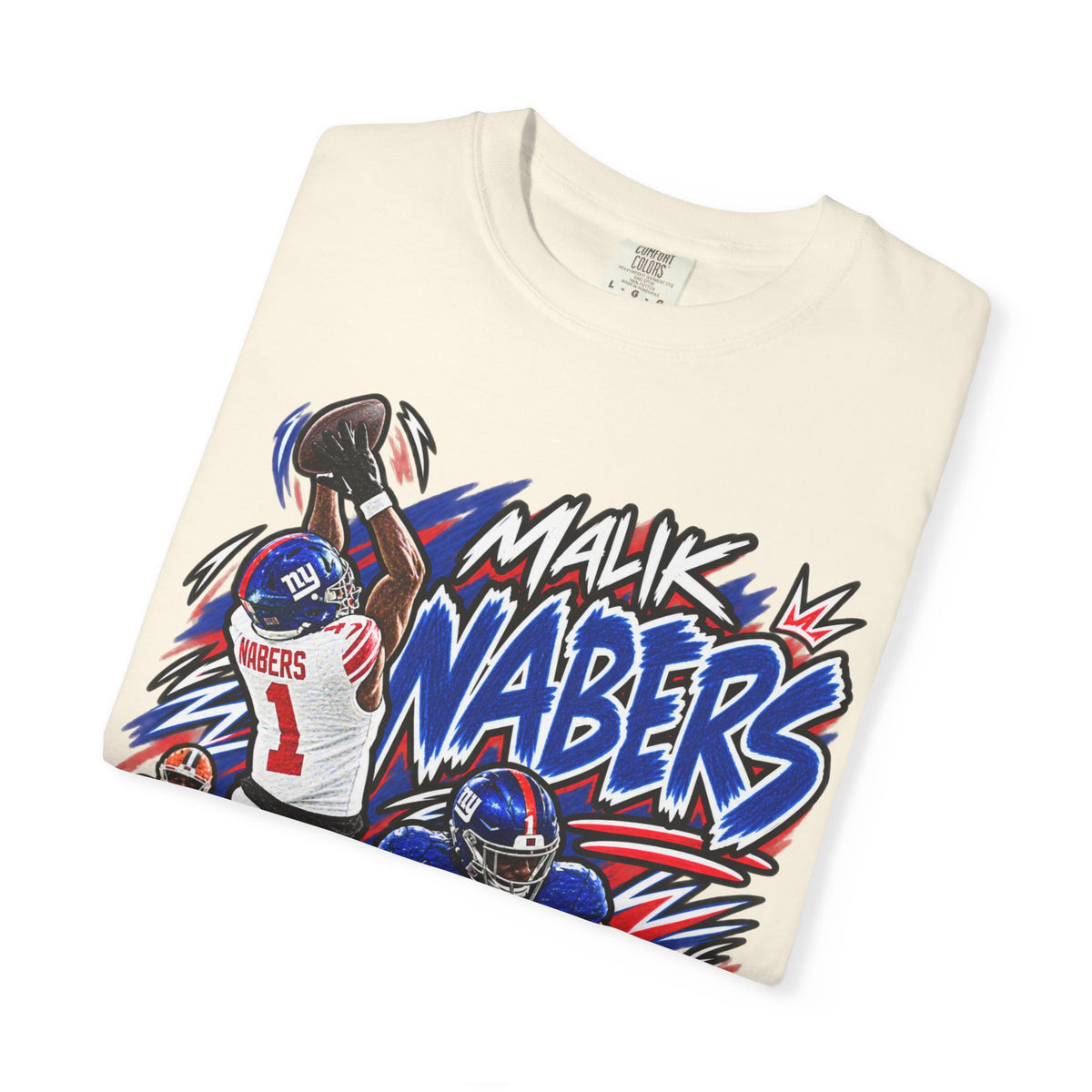 Malik Nabers Graphic T-Shirt - Sunday Standouts Sketch Series