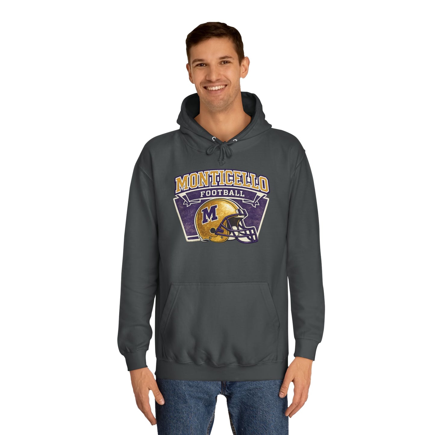 Monticello Football Hoodie — Vintage Helmet Hoodie