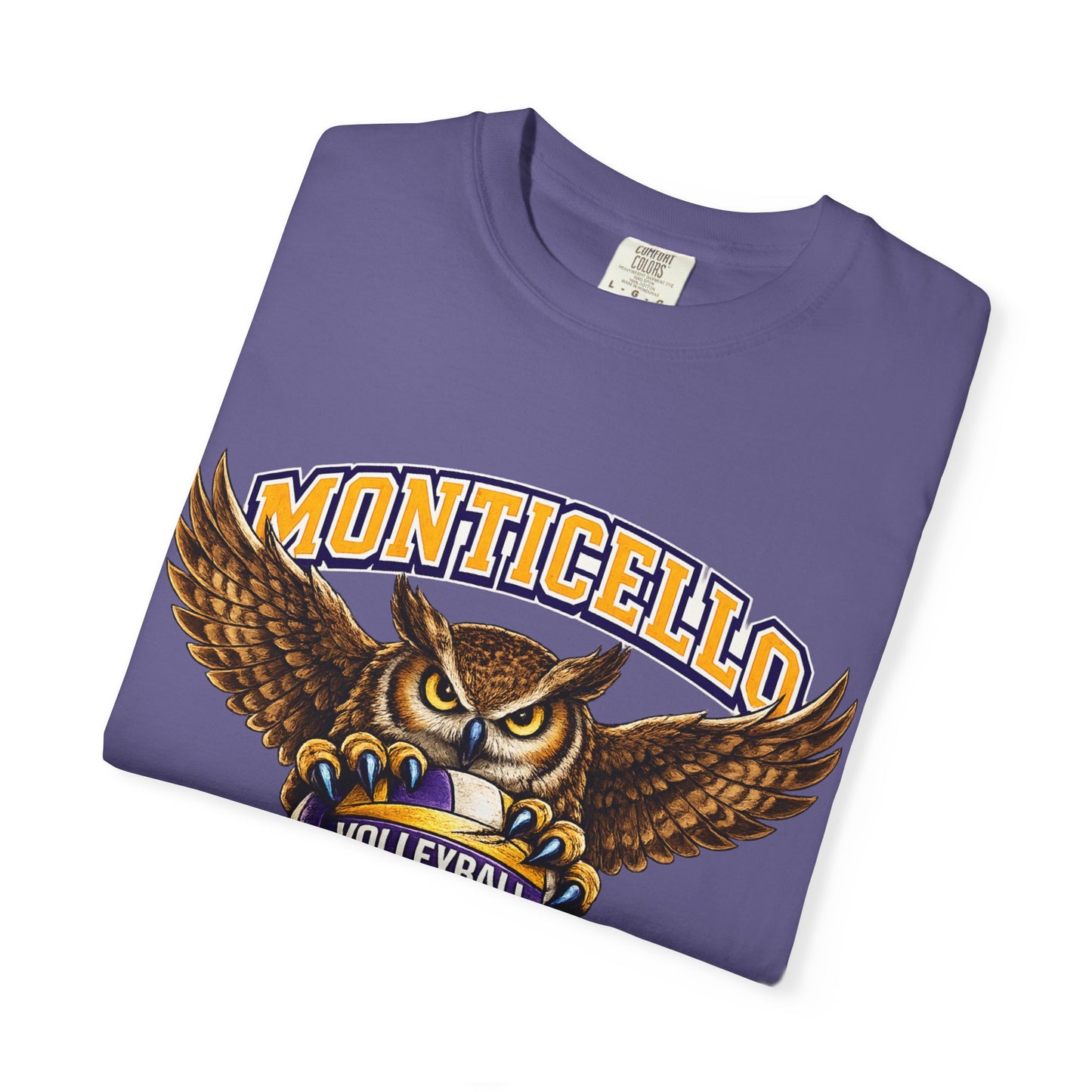 Monticello Sages Volleyball T-Shirt — Vintage Owl & Wings Team Tee