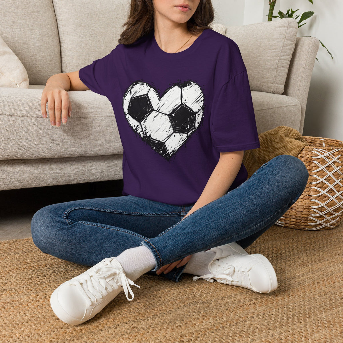 Soccer Heart T-Shirt — Grunge Love Football Tee