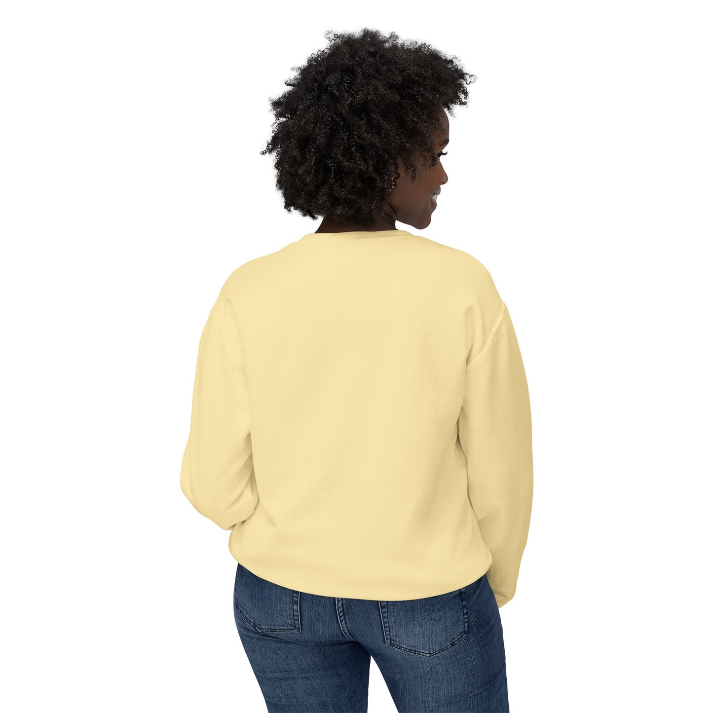 Sages Crewneck Sweatshirt — Yellow Polka Dot Bow Graphic