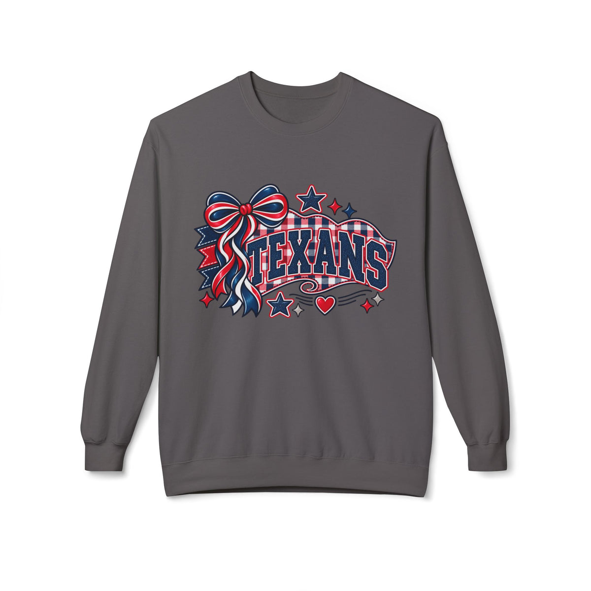 Texans Ribbon & Banner Crewneck Sweatshirt — Team Spirit Pullover