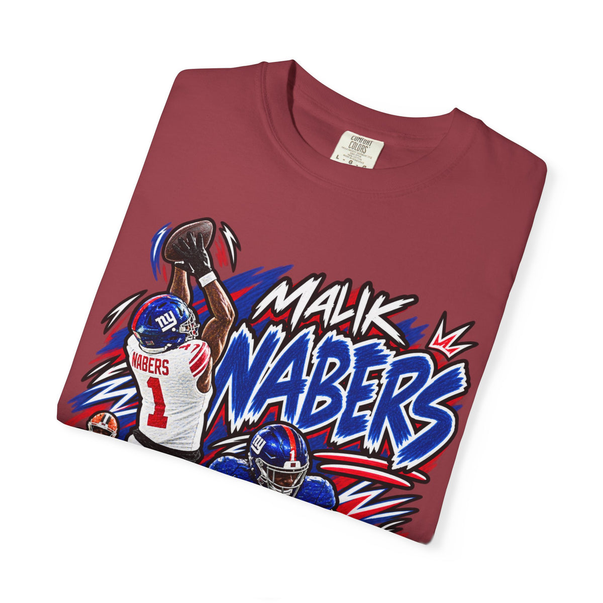Malik Nabers Graphic T-Shirt - Sunday Standouts Sketch Series