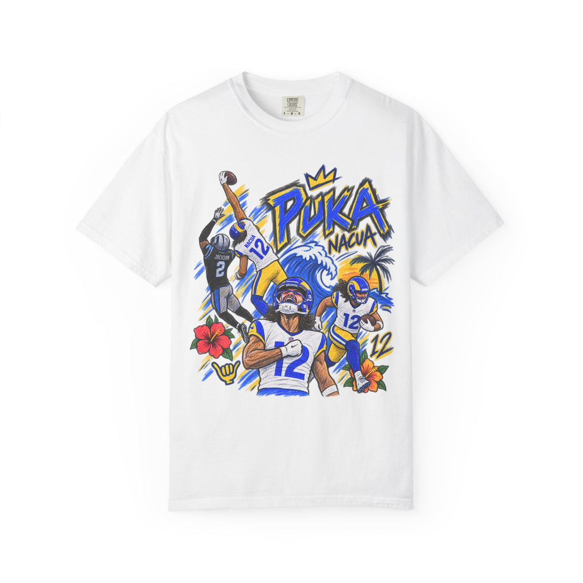 Puka Nacua Graphic T-Shirt - Sunday Standouts Sketch Series