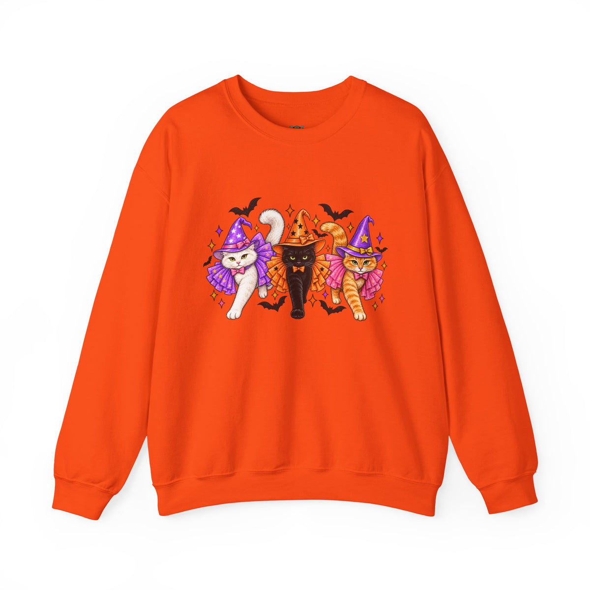 Halloween Witch Cats Crewneck Sweatshirt