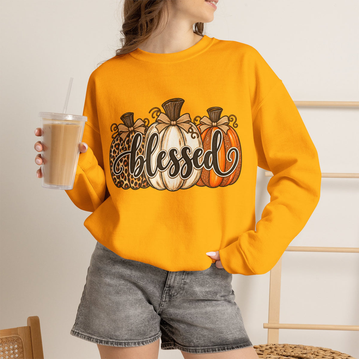 Blessed Pumpkin Sweatshirt — Fall Autumn Crewneck
