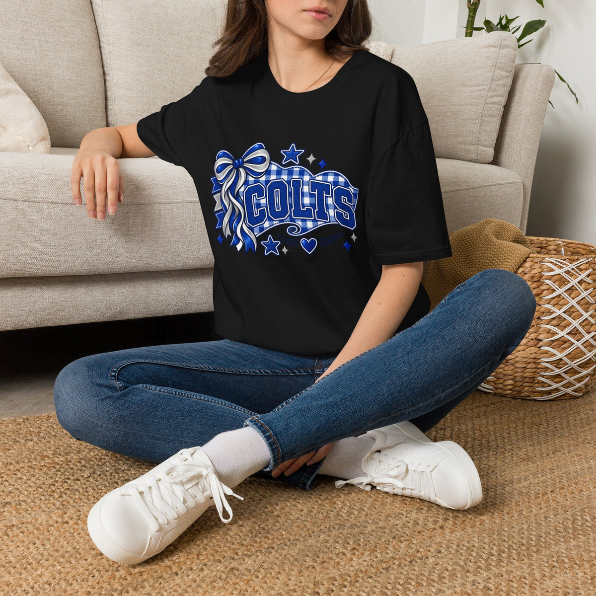 Colts Ribbon & Banner T-Shirt — Team Spirit Tee