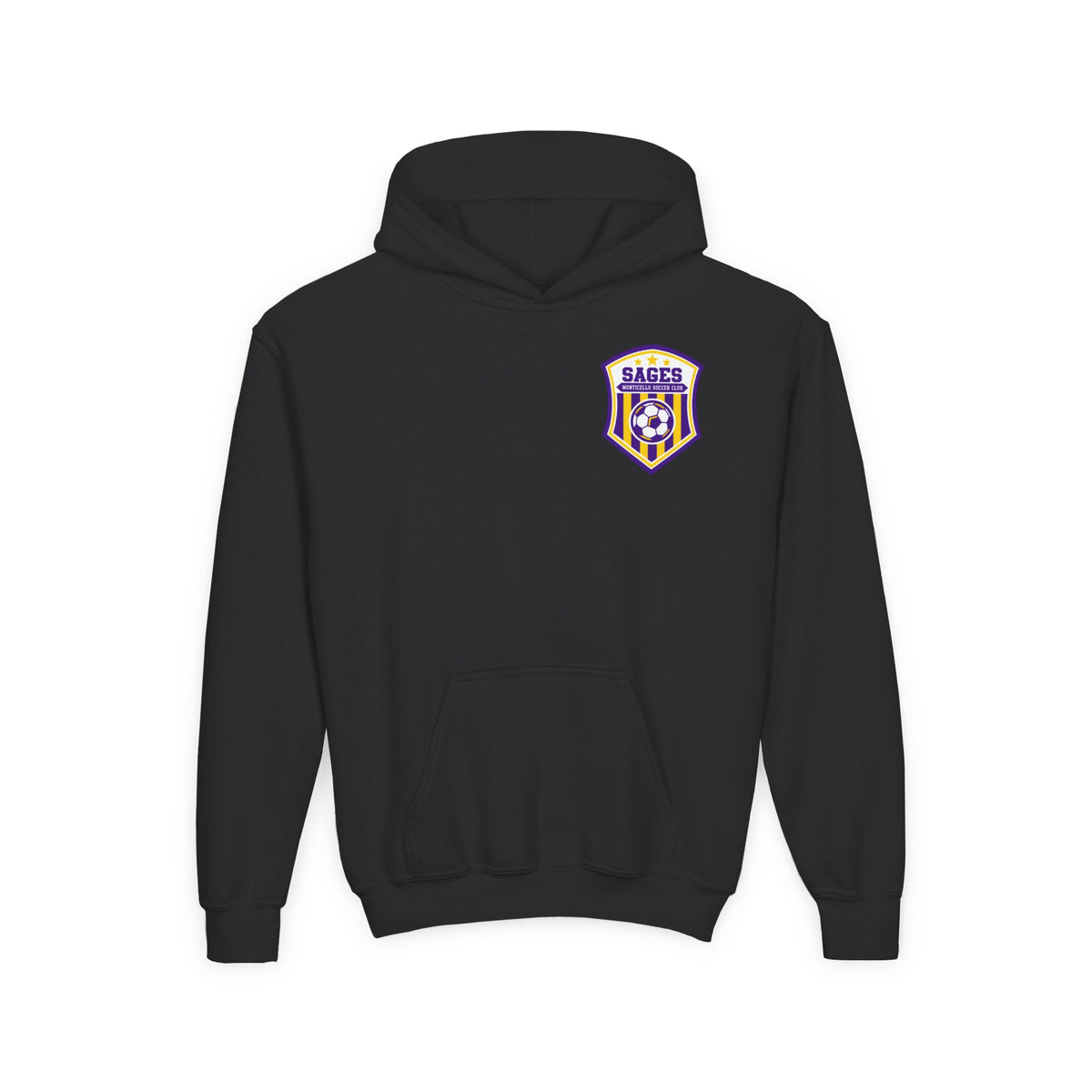 YOUTH Monticello Soccer Club Crest Hoodie - Youth Hooded Sweatshirt