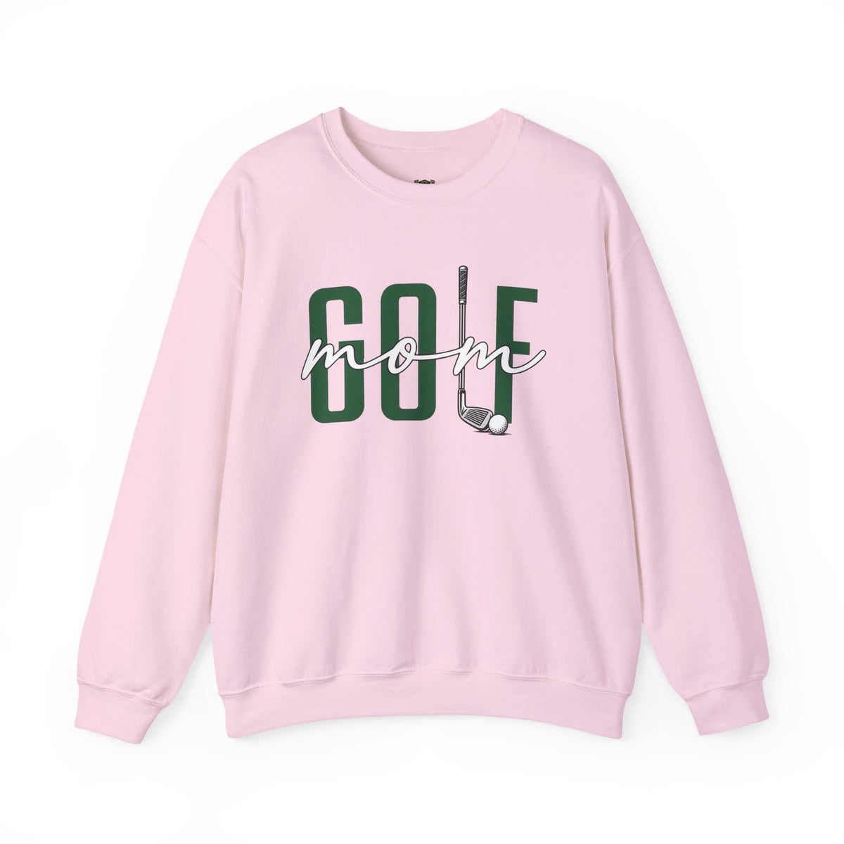 Golf Mom Crewneck Sweatshirt — 'MOM Graphic with Ball
