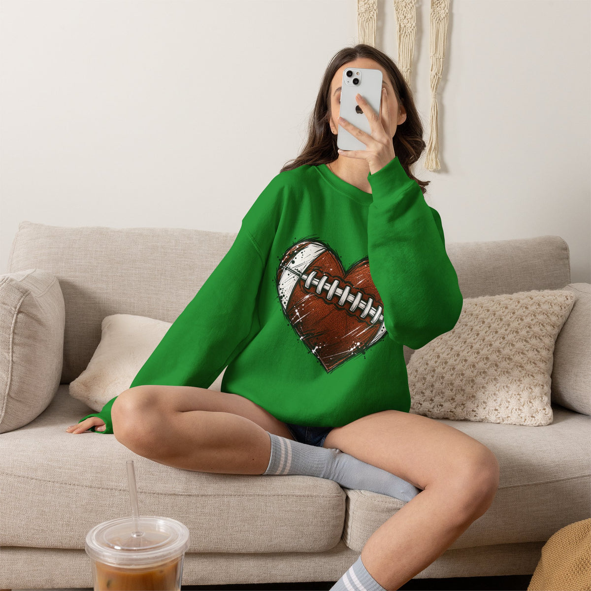Unisex Heavy Blend™ Football Crewneck Sweatshirt
