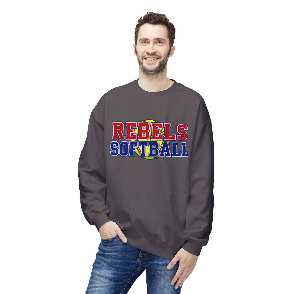 Rebels Softball Crewneck Sweatshirt — Team Spirit Soft Fleece