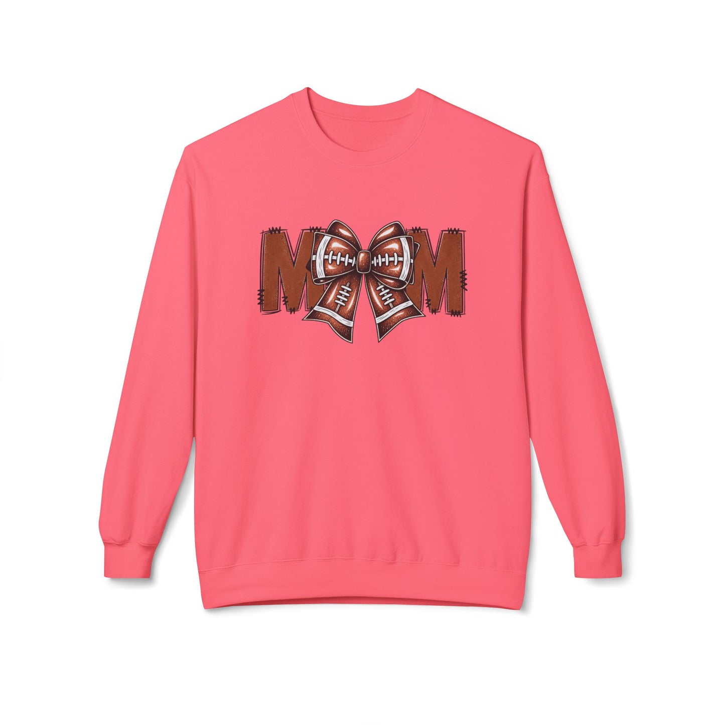 Sweatshirt - Football Mom Bow Crewneck Sweatshirt