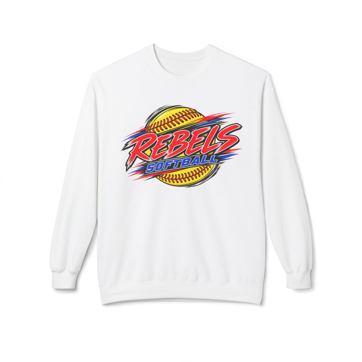 Rebels Softball Crewneck Sweatshirt — Bold Team Logo Pullover