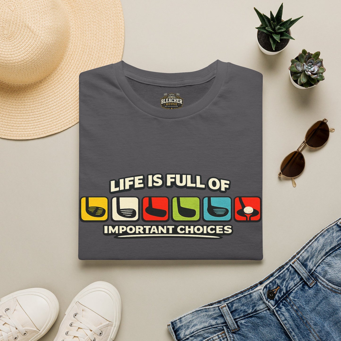 T‑Shirt — "Life Is Full Of Important Choices" Retro Game Controller Graphic
