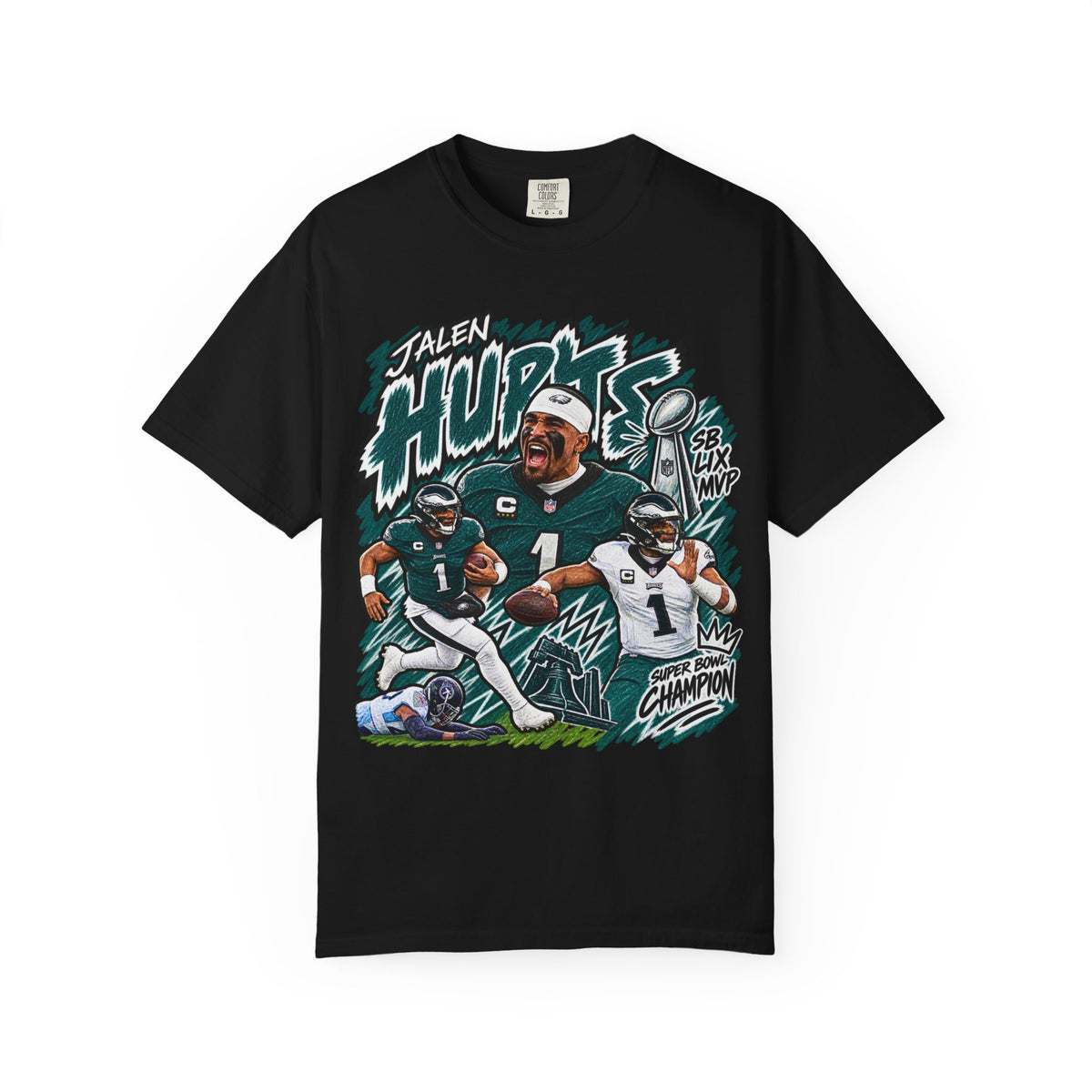 Jalen Hurts Graphic T-Shirt - Sunday Standouts Sketch Series