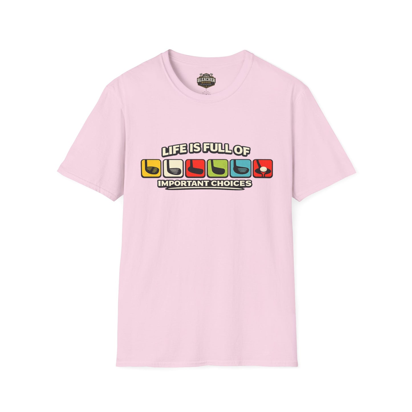T‑Shirt — "Life Is Full Of Important Choices" Retro Game Controller Graphic