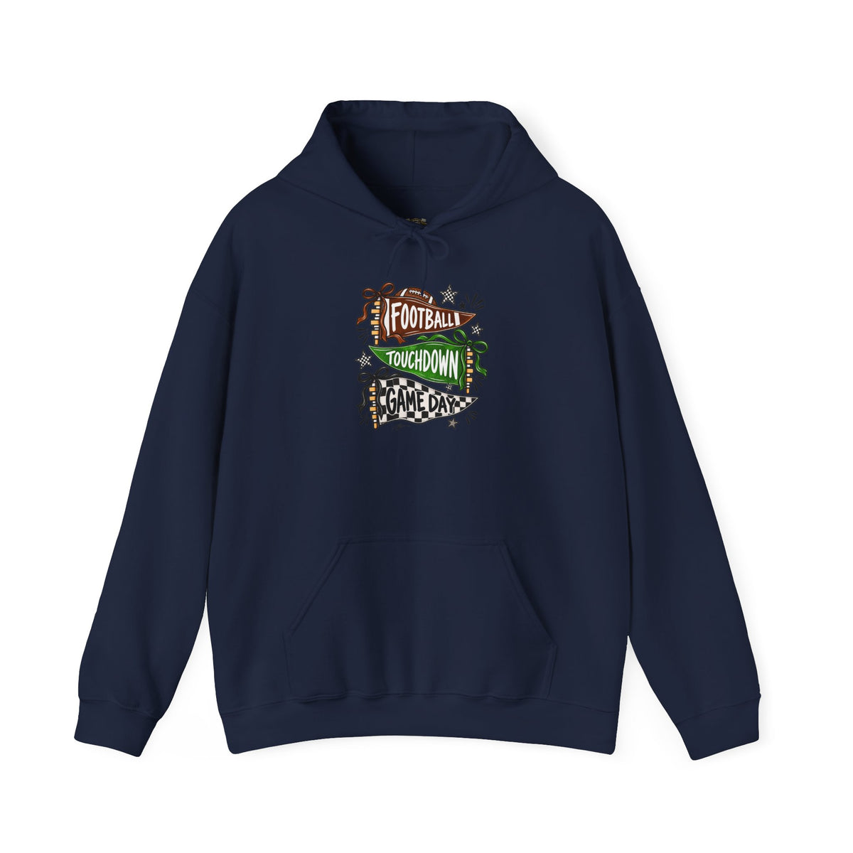 Football Touchdown Game Day Hoodie - Retro Grunge Sports Sweatshirt